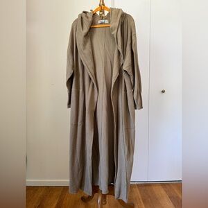 Free people beach longline hooded cardigan